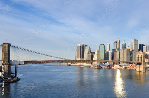 Brooklyn Bridge and Lower Manhattan - New York City  New York - United Stataes of America