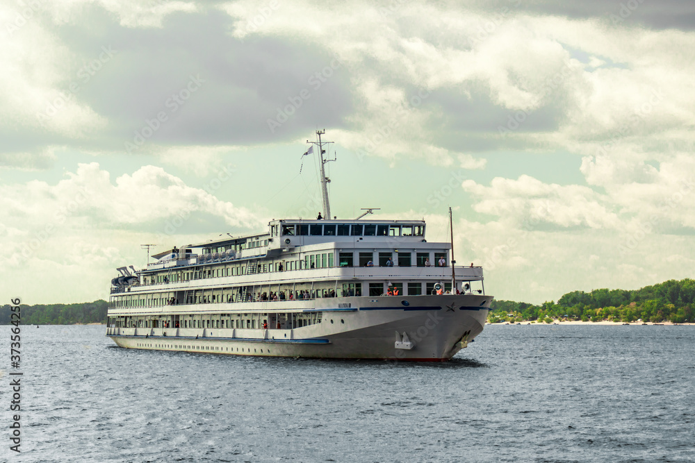 River cruise ship on the Volga river