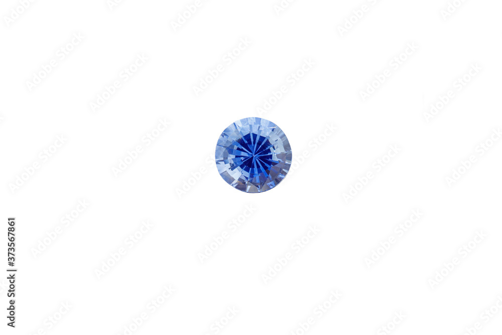macro stone Sapphire mineral on a white background macro stone Sapphire mineral on a white background