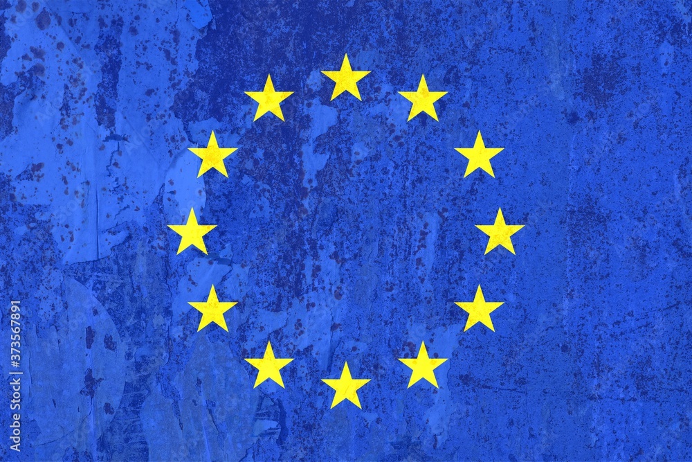 flag of the European Union (EU), texturised background flag of the European Union (EU), texturised background
