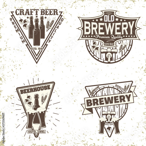 vintage beer logo design