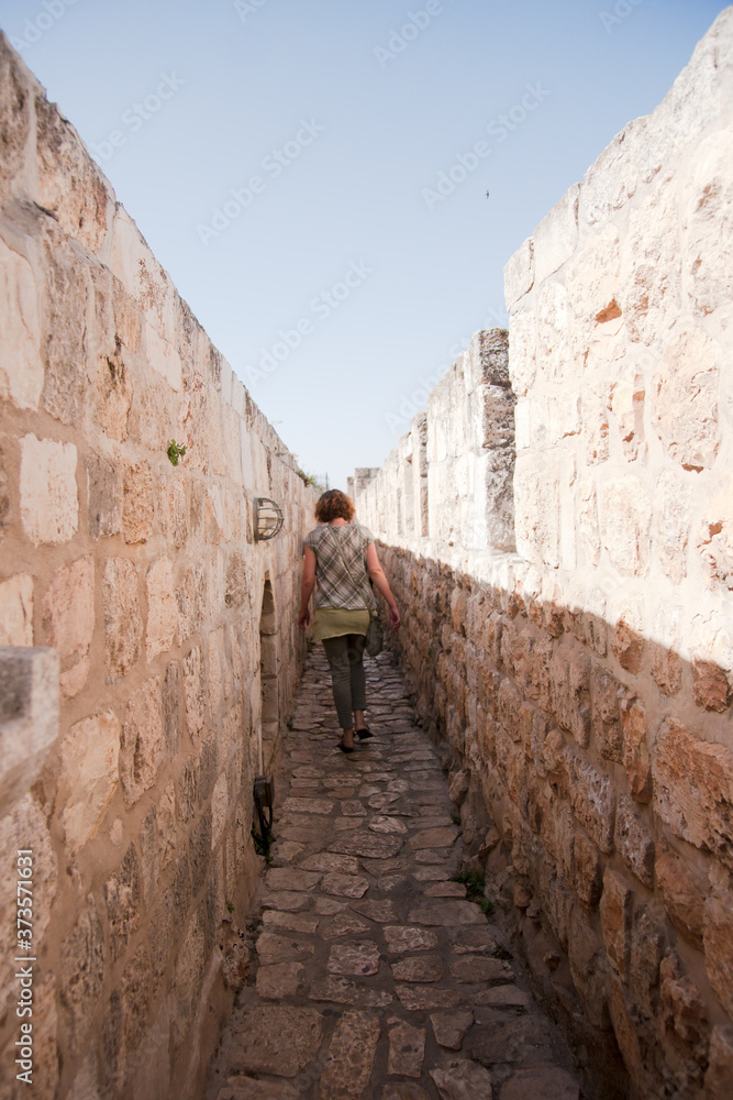 Old walls walk in Jerusalem