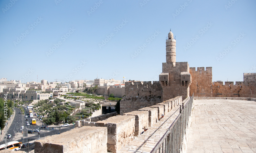Old walls walk in Jerusalem