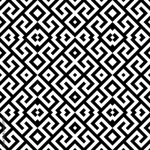 Seamless pattern with ethnic ornament. Embroidery background. Tribal wallpaper. Ethnical folk image. Tribe motif. Ancient mosaic. Digital paper, web design, textile print, backdrop. Vector art work.