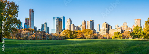 Panoramic view of Central Park in autumn, New York City, USA photo