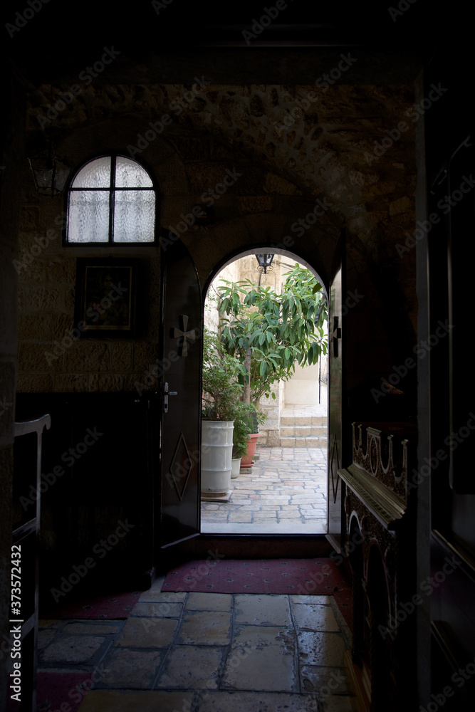 Jerusalem street travel on holy land