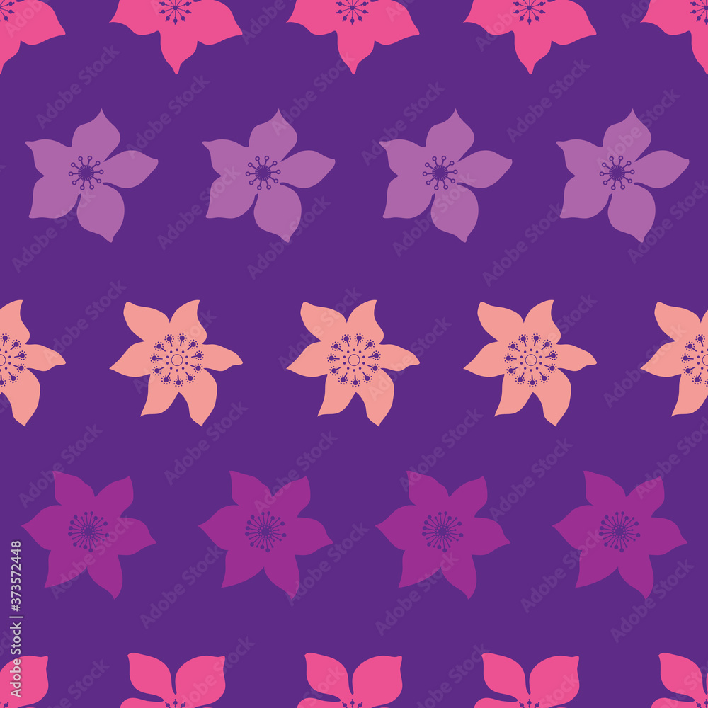 Tropical summer ditsy flowers vector repeat pattern. Pattern for fabric, backgrounds, wrapping, textile, wallpaper, apparel. Vector illustration Tropical summer ditsy flowers vector repeat pattern. Pattern for fabric, backgrounds, wrapping, textile, wallpaper, apparel. Vector illustration