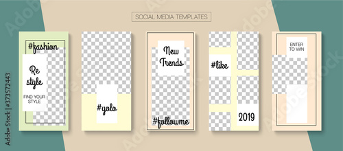 Modern Stories Vector Background.