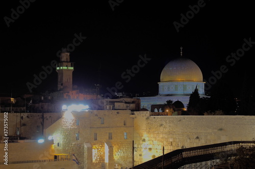  wailing wall, al aqsa mosque. israel