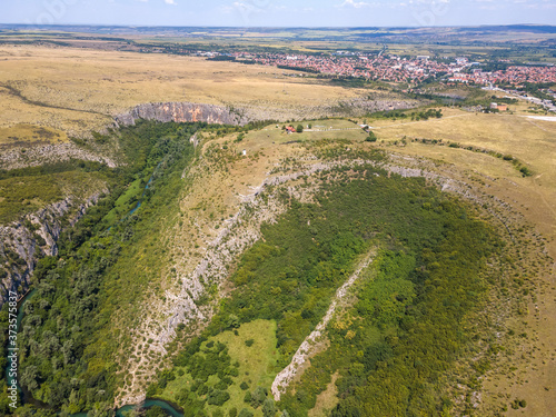 Aerial view of Iskar Panega Geopark, Bulgaria photo