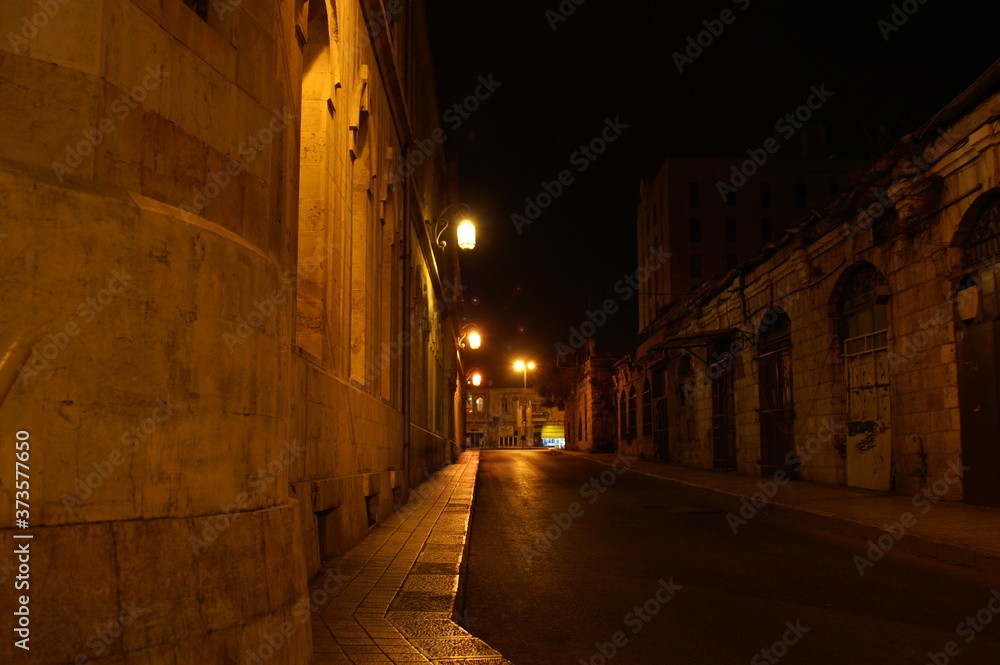 Night street in Jerusalem