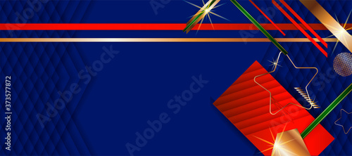 Background Christmas gold design blue red and green design colors abstract shiny color golden. Stock vector illustration