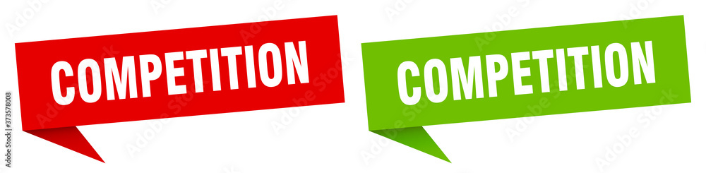 competition banner sign. competition speech bubble label set competition banner sign. competition speech bubble label set