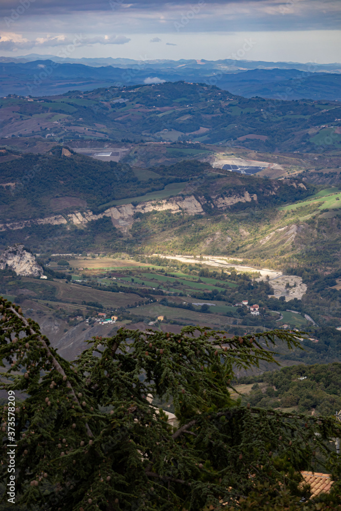 Beautiful mountain landscape from above