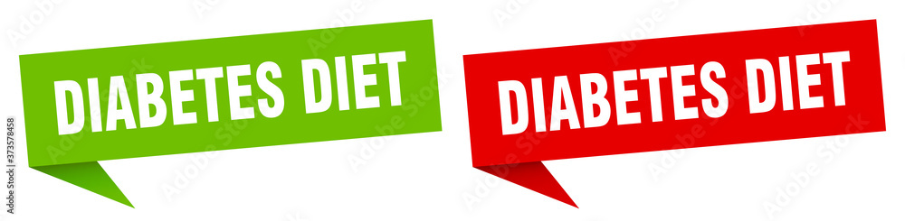 diabetes diet banner sign. diabetes diet speech bubble label set diabetes diet banner sign. diabetes diet speech bubble label set