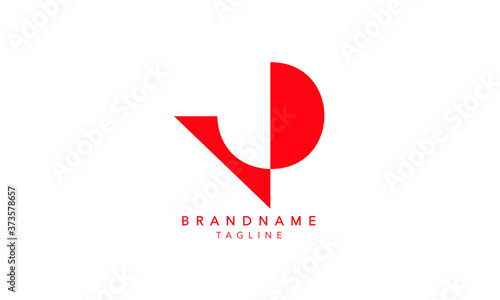 
Alphabet letters Initials Monogram logo VP, PV, V and P
