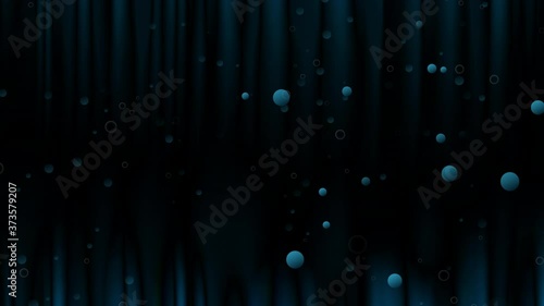 Abstract dark background animation with particles and shimmer in blue hue.