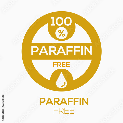 (Paraffin free) label sign, vector illustration.