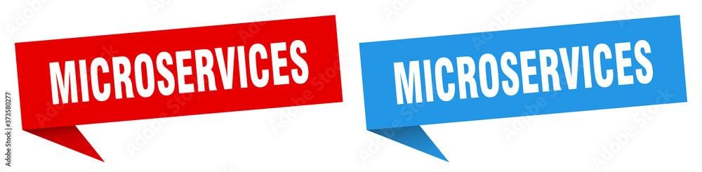 microservices banner sign. microservices speech bubble label set microservices banner sign. microservices speech bubble label set
