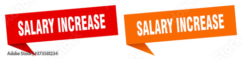 salary increase banner sign. salary increase speech bubble label set