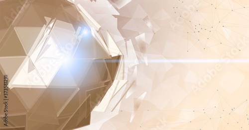 Abstract polygonal sphere on triangular BG space