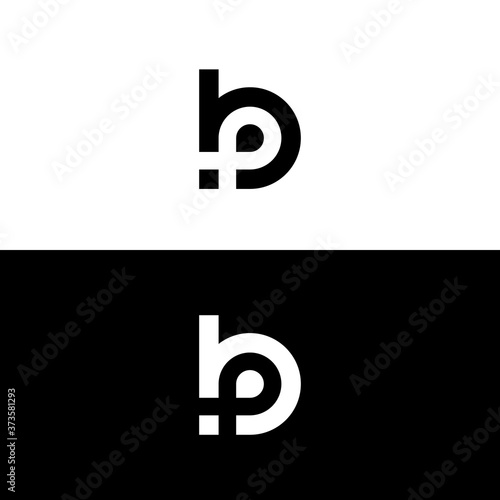 Konstfotografi Letter bp logo. Icon vector.