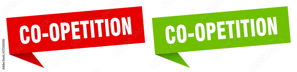co-opetition banner sign. co-opetition speech bubble label set co-opetition banner sign. co-opetition speech bubble label set