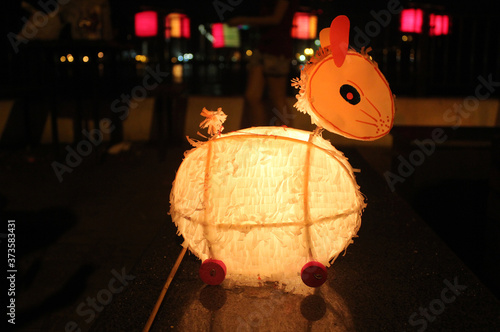 rabbit style of chinese lantern in Mid-Autumn Festival