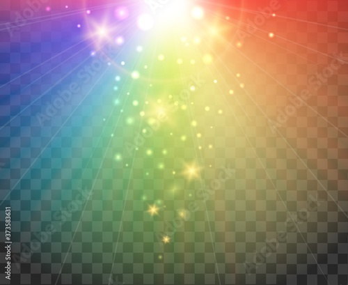 Gradient spectrum rainbow lights