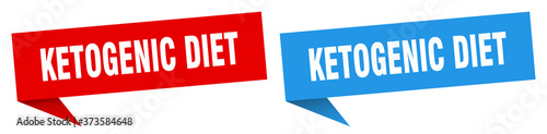 ketogenic diet banner sign. ketogenic diet speech bubble label set