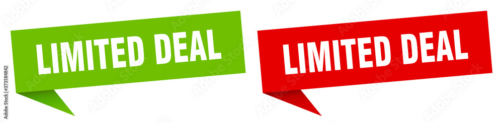 limited deal banner sign. limited deal speech bubble label set limited deal banner sign. limited deal speech bubble label set