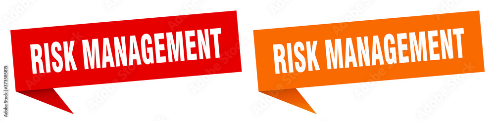 risk management banner sign. risk management speech bubble label set risk management banner sign. risk management speech bubble label set