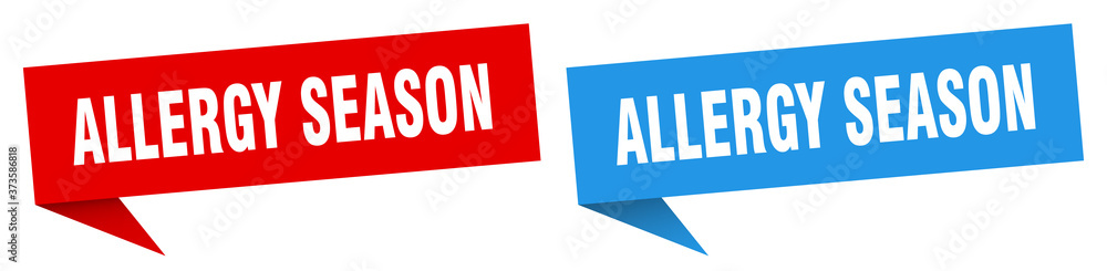 allergy season banner sign. allergy season speech bubble label set allergy season banner sign. allergy season speech bubble label set