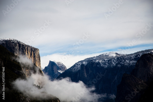 View of El Capital and half dome in Yosemite National Park