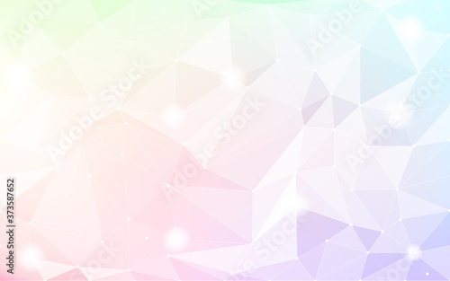 背景素材、ポリゴン風の虹色グラデーション