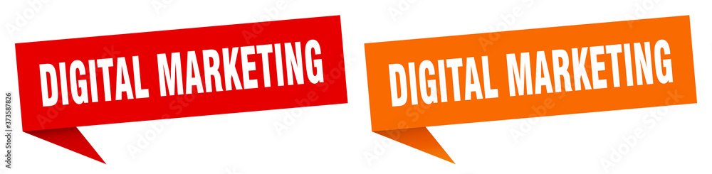 digital marketing banner sign. digital marketing speech bubble label set digital marketing banner sign. digital marketing speech bubble label set