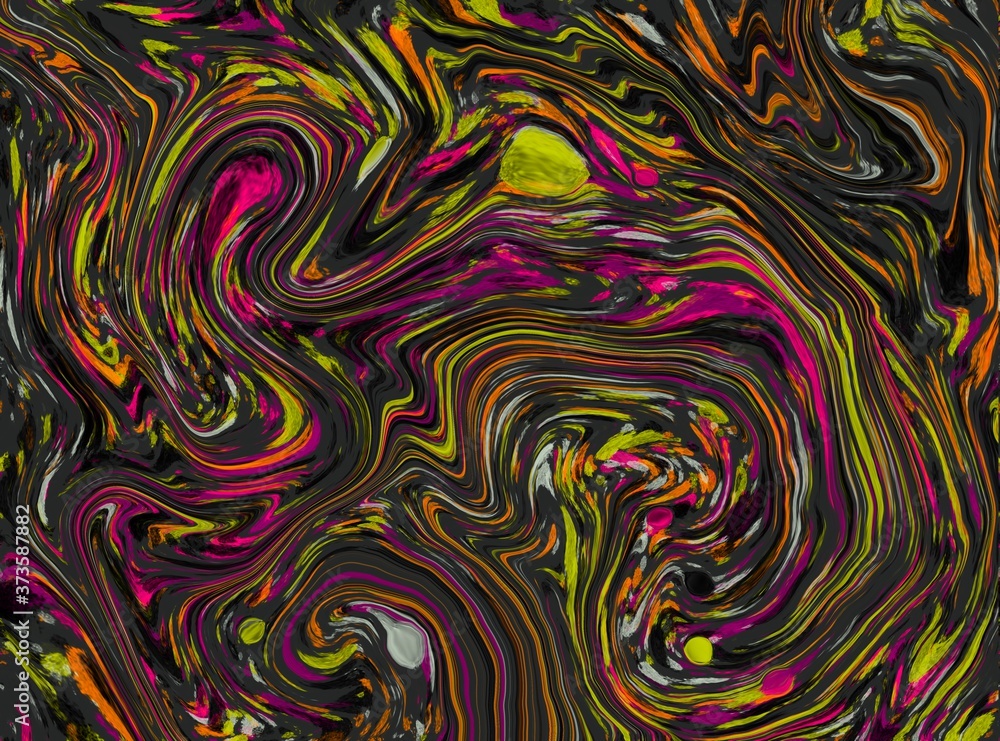 Obraz premium colorful psychedelic swirl trippy artwork abstract acrylic background