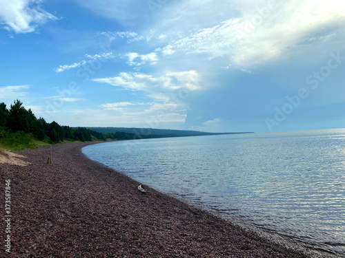 rocky beach along sea