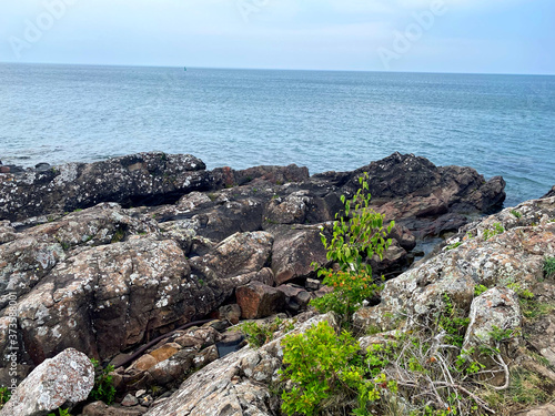 rocks and sea