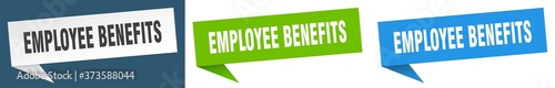 employee benefits banner sign. employee benefits speech bubble label set