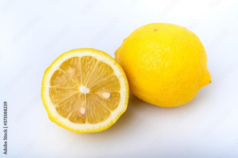 lemon on white