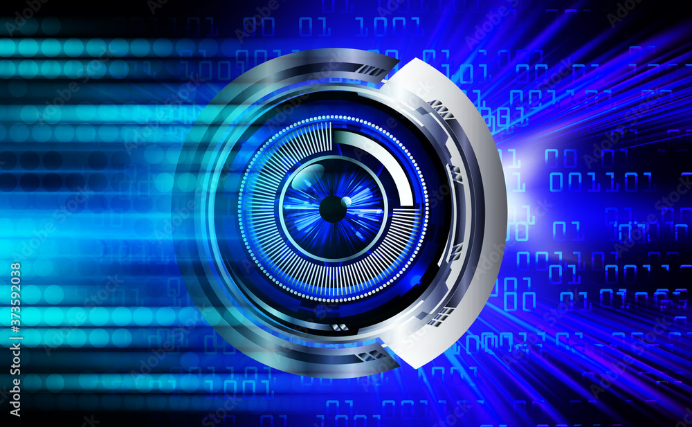 Blue eye cyber circuit future technology concept background Blue eye cyber circuit future technology concept background