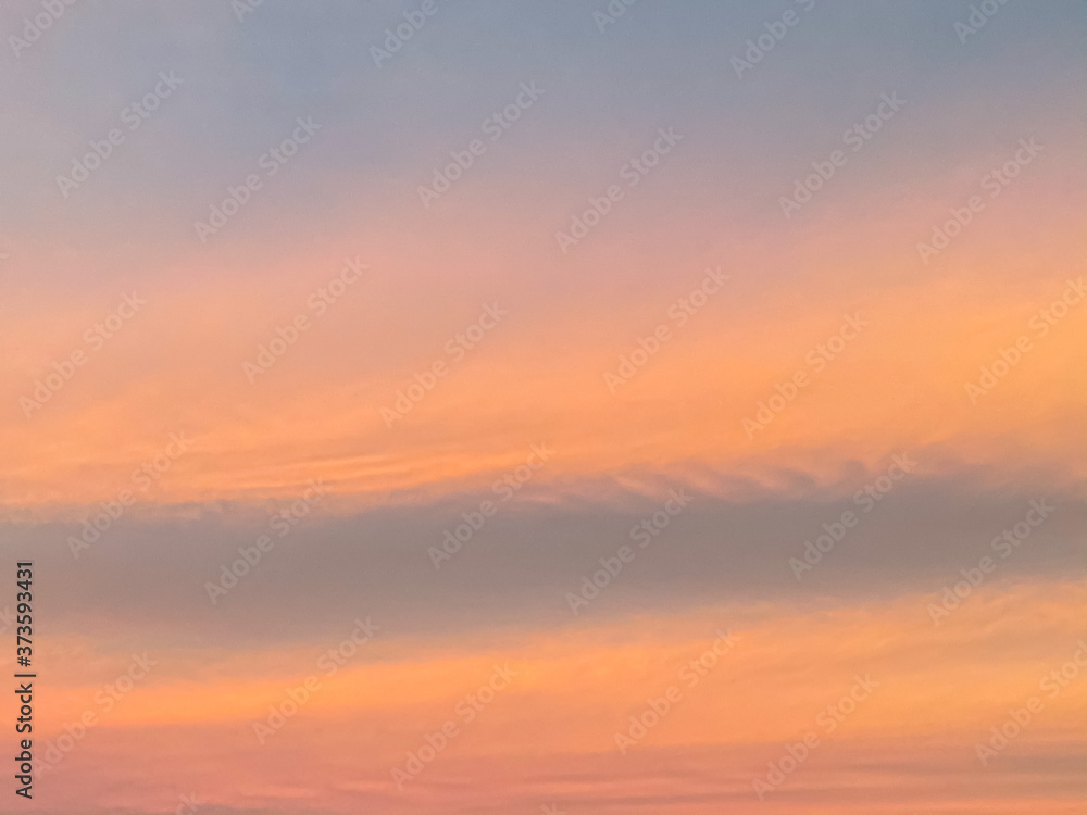 Colorful sunset in the sky and clouds 