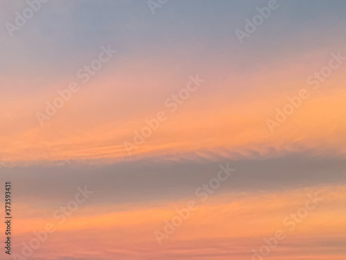 Colorful sunset in the sky and clouds 