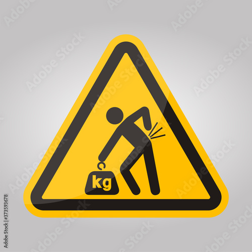 Lifting Hazard Symbol Sign, Vector Illustration, Isolate On White Background Label .EPS10