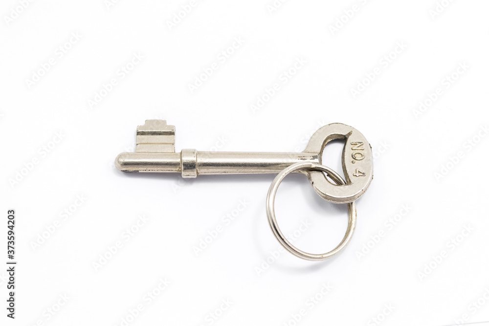 Old key on white Old key on white