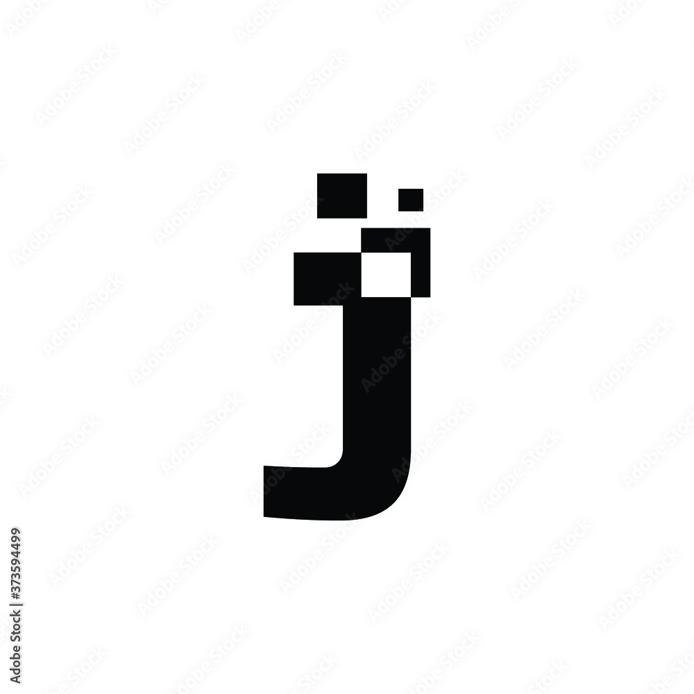 Initial Letter J with square shape monogram Logo Initial Letter J with square shape monogram Logo