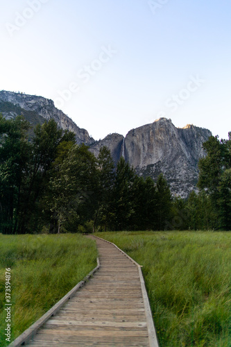 Yosemite National Park with a trail