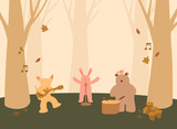 Animals in the forest
