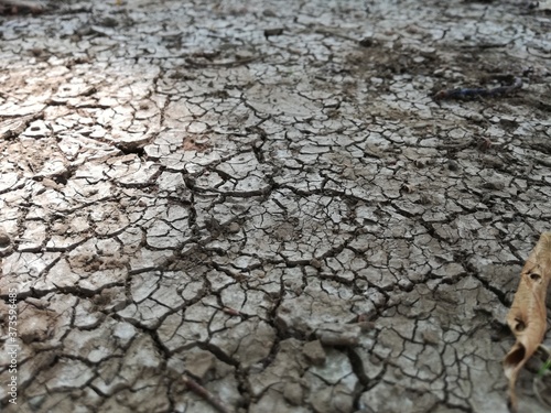 drought ground cracked field